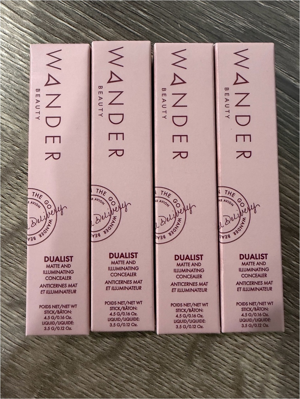 4 x Wander Beauty Dualist Matte and Illuminating Concealer in Golden Deep NEW